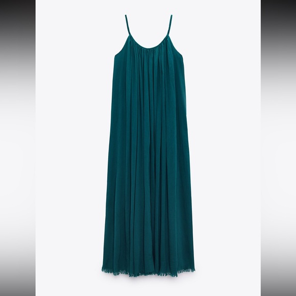 Zara limited edition cotton dress with fringe - Picture 3 of 8